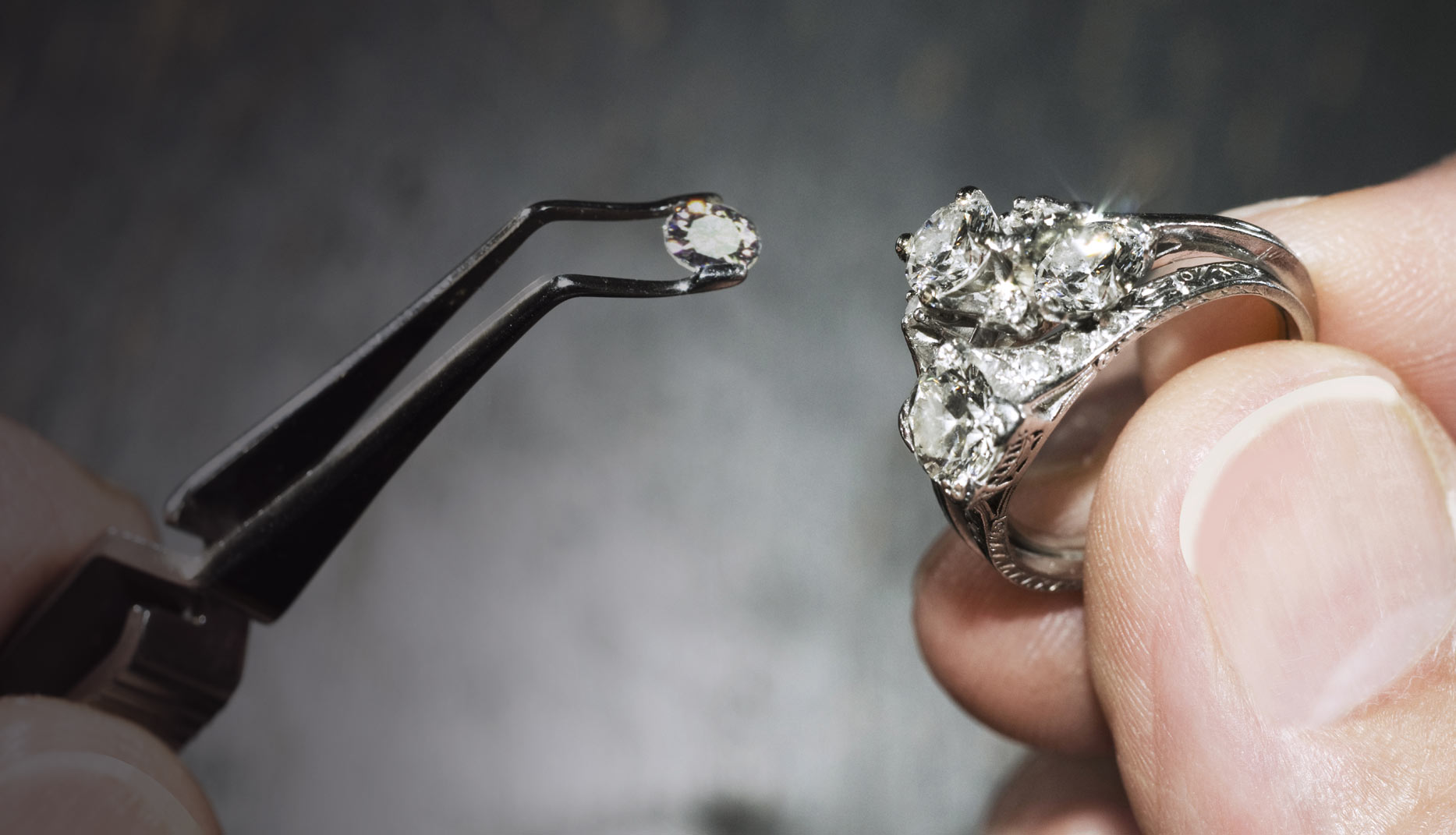 Loose diamond color compared to diamond ring at our Philippine gem lab